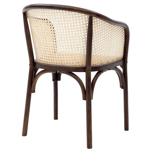 Tate Rattan Armchair, Walnut/Natural 3 Tate Rattan Armchair, Walnut/Natural