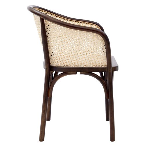 Tate Rattan Armchair, Walnut/Natural 4 Tate Rattan Armchair, Walnut/Natural