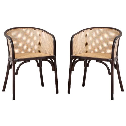 Tate Rattan Armchair, Walnut/Natural 6 Tate Rattan Armchair, Walnut/Natural
