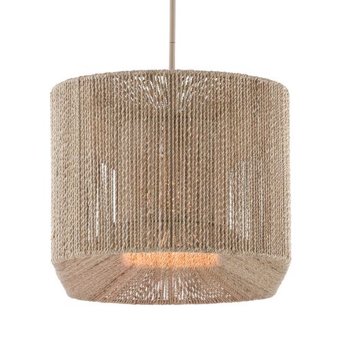 Mereworth Oval Rope Chandelier, Natural/Beige 6 Mereworth Oval Rope Chandelier, Natural/Beige