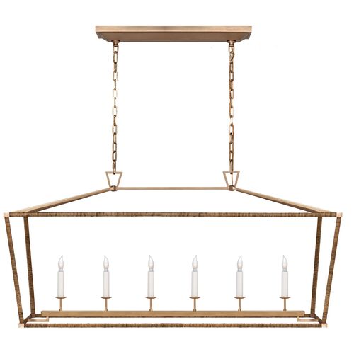 Darlana Rattan Wrapped Linear Lantern 1 Darlana Rattan Wrapped Linear Lantern