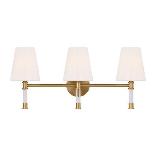 Hanover Mid-Century 3-Light Dimmable Bath Vanity Wall Sconce 1 Hanover Mid-Century 3-Light Dimmable Bath Vanity Wall Sconce