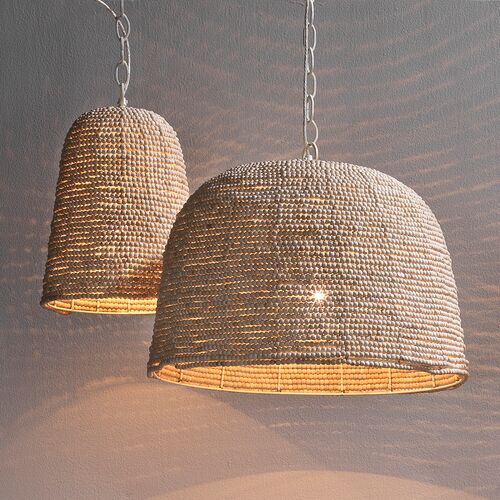 High Tide Beaded Dome Pendant, Natural 4 High Tide Beaded Dome Pendant, Natural