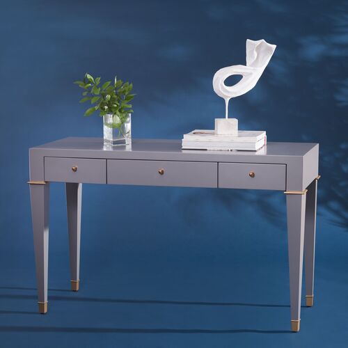 Halina Modern Desk, Grey 2 Halina Modern Desk, Grey