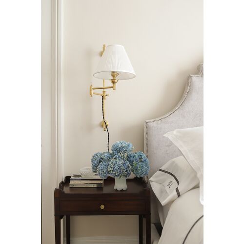 Classic No.1 Plug-In Wall Sconce, Silk Shade 4 Classic No.1 Plug-In Wall Sconce, Silk Shade