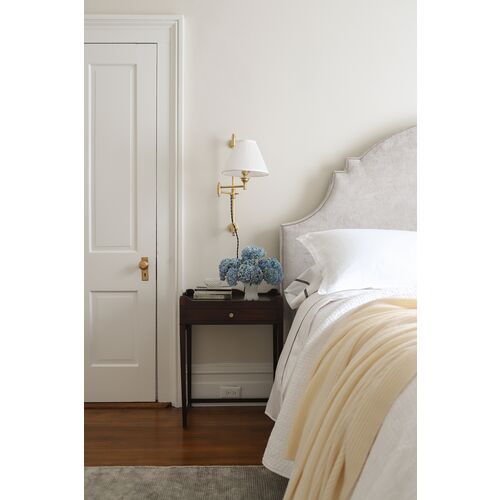 Classic No.1 Plug-In Wall Sconce, Silk Shade 5 Classic No.1 Plug-In Wall Sconce, Silk Shade