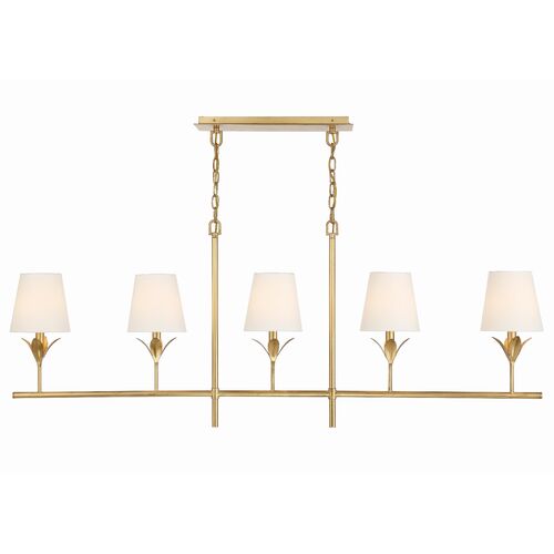 Broche 5 Light Linear Chandelier 1 Broche 5 Light Linear Chandelier