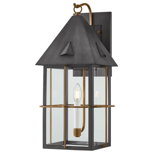 Toby Outdoor Wall Sconce, Patina Brass/Graphite 2 Toby Outdoor Wall Sconce, Patina Brass/Graphite