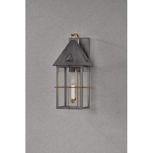 Toby Outdoor Wall Sconce, Patina Brass/Graphite 3 Toby Outdoor Wall Sconce, Patina Brass/Graphite