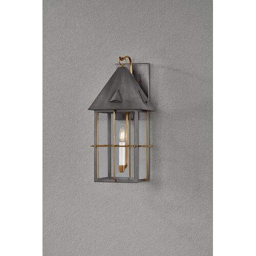 Toby Outdoor Wall Sconce, Patina Brass/Graphite 4 Toby Outdoor Wall Sconce, Patina Brass/Graphite