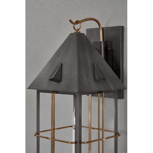 Toby Outdoor Wall Sconce, Patina Brass/Graphite 6 Toby Outdoor Wall Sconce, Patina Brass/Graphite