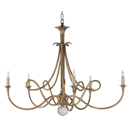 Double Twist Chandelier, Antique Brass 1 Double Twist Chandelier, Antique Brass