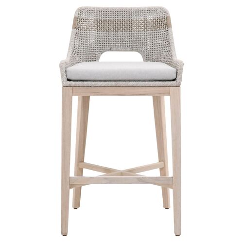 Arras Outdoor Barstool, Taupe/Pumice