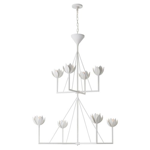 Alberto Large Two-Tier Chandelier, Plaster White 1 Alberto Large Two-Tier Chandelier, Plaster White