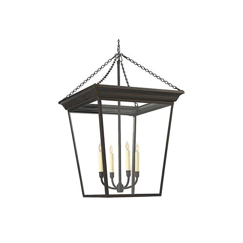 Cornice Glass Lantern, Bronze 1 Cornice Glass Lantern, Bronze