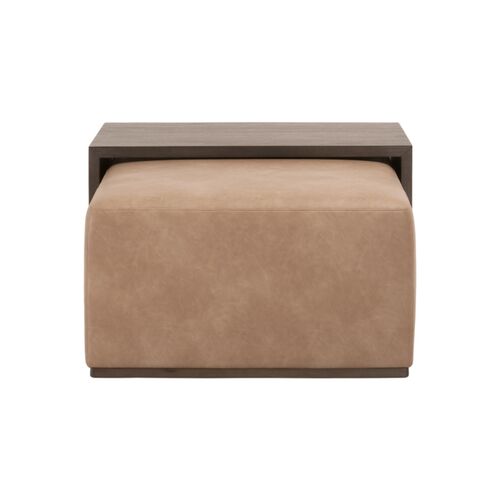 Remy 2-Pc Upholstered Coffee Table, Tan Leather 7 Remy 2-Pc Upholstered Coffee Table, Tan Leather