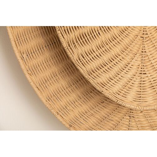 Marigold Wicker Semi Flush, Natural/Aged Brass 7 Marigold Wicker Semi Flush, Natural/Aged Brass