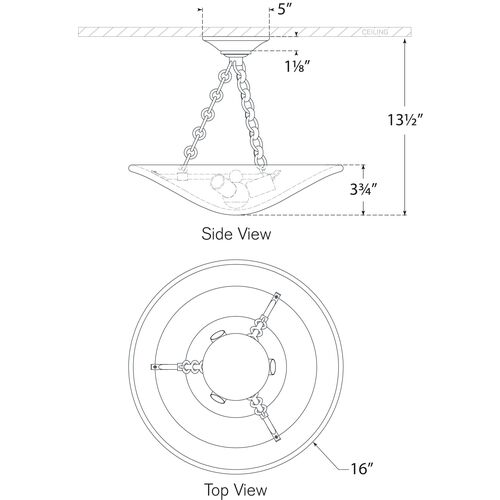 Mollino 16" Semi-Flush Mount 2 Mollino 16" Semi-Flush Mount