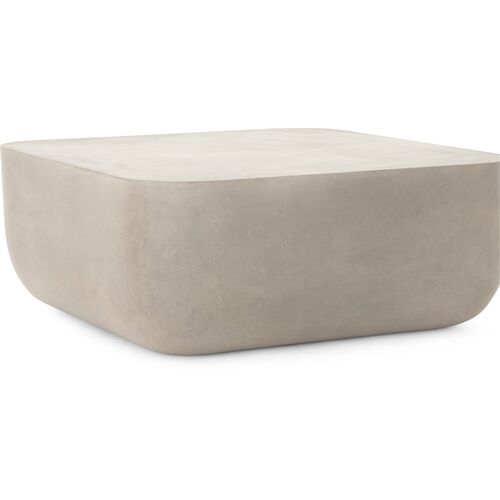 Jose Square Outdoor Coffee Table, Gray Concrete 1 Jose Square Outdoor Coffee Table, Gray Concrete