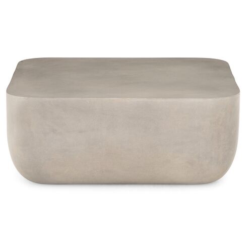Jose Square Outdoor Coffee Table, Gray Concrete 2 Jose Square Outdoor Coffee Table, Gray Concrete