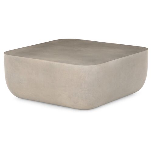 Jose Square Outdoor Coffee Table, Gray Concrete 3 Jose Square Outdoor Coffee Table, Gray Concrete