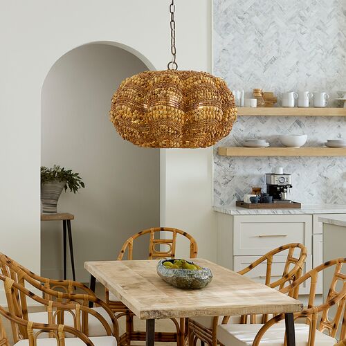 Clamshell Beeded Chandelier 2 Clamshell Beeded Chandelier