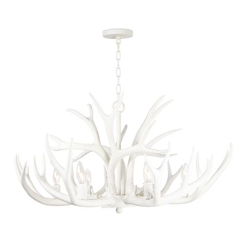 Antler Chandelier, Matte White 1 Antler Chandelier, Matte White