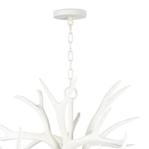 Antler Chandelier, Matte White 4 Antler Chandelier, Matte White