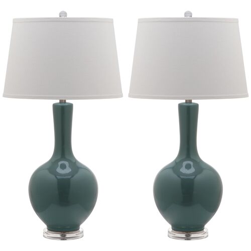 S/2 Blanche Table Lamps 1 S/2 Blanche Table Lamps