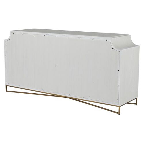 Kirsten Cerused Cabinet, White/Coal 3 Kirsten Cerused Cabinet, White/Coal