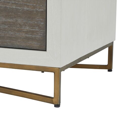 Kirsten Cerused Cabinet, White/Coal 6 Kirsten Cerused Cabinet, White/Coal