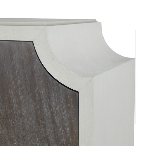 Kirsten Cerused Cabinet, White/Coal 7 Kirsten Cerused Cabinet, White/Coal