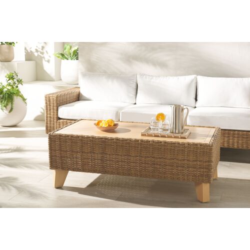 Aelwyn Wicker Outdoor Coffee Table 2 Aelwyn Wicker Outdoor Coffee Table