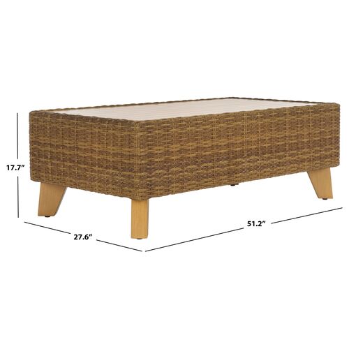 Aelwyn Wicker Outdoor Coffee Table 8 Aelwyn Wicker Outdoor Coffee Table