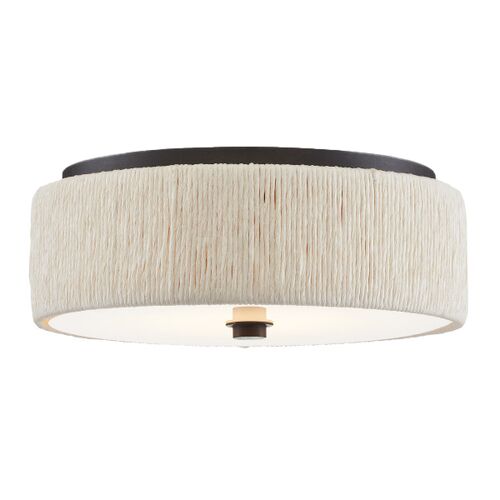 Tyrone Flush Mount, Natural/Black/White