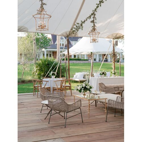 French Iron Mirror Cocktail Table, Gold 11 French Iron Mirror Cocktail Table, Gold