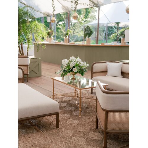 French Iron Mirror Cocktail Table, Gold 13 French Iron Mirror Cocktail Table, Gold