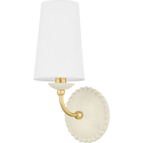 Jagger Wall Sconce, Antique Ivory/Aged Brass 1 Jagger Wall Sconce, Antique Ivory/Aged Brass