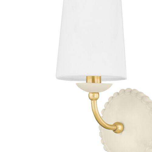 Jagger Wall Sconce, Antique Ivory/Aged Brass 4 Jagger Wall Sconce, Antique Ivory/Aged Brass