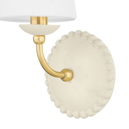 Jagger Wall Sconce, Antique Ivory/Aged Brass 6 Jagger Wall Sconce, Antique Ivory/Aged Brass