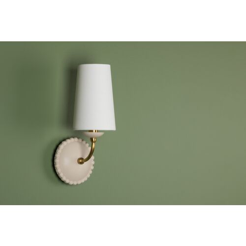 Jagger Wall Sconce, Antique Ivory/Aged Brass 8 Jagger Wall Sconce, Antique Ivory/Aged Brass