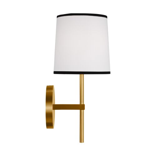 Ellison Transitional 1-Light Dimmable Bath Vanity Wall Sconce, Burnished Brass Gold 2 Ellison Transitional 1-Light Dimmable Bath Vanity Wall Sconce, Burnished Brass Gold
