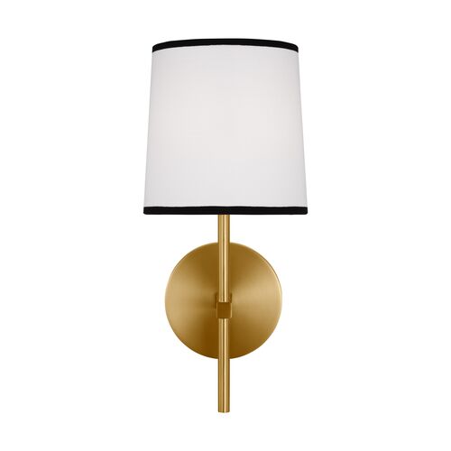 Ellison Transitional 1-Light Dimmable Bath Vanity Wall Sconce, Burnished Brass Gold 3 Ellison Transitional 1-Light Dimmable Bath Vanity Wall Sconce, Burnished Brass Gold