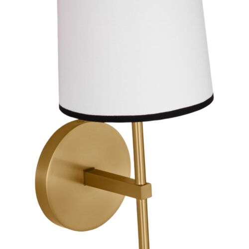 Ellison Transitional 1-Light Dimmable Bath Vanity Wall Sconce, Burnished Brass Gold 4 Ellison Transitional 1-Light Dimmable Bath Vanity Wall Sconce, Burnished Brass Gold