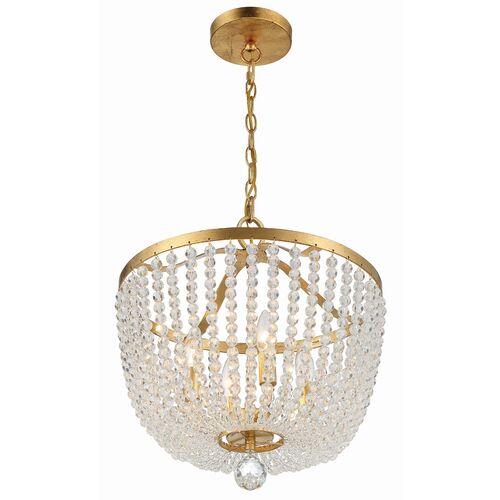 Rylee 4 Light Mini Chandelier, Antique Gold 5 Rylee 4 Light Mini Chandelier, Antique Gold