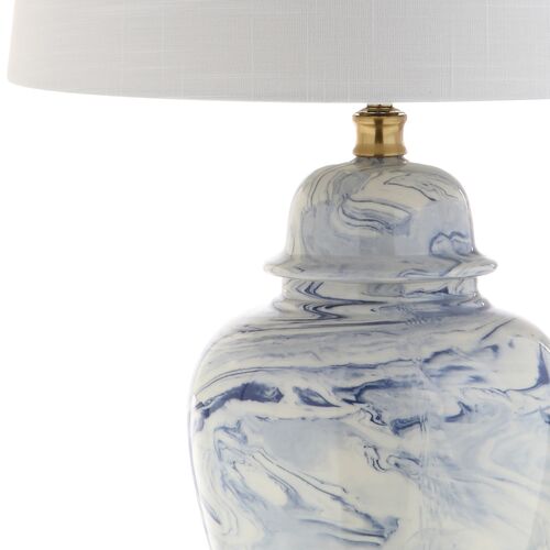 Lucinda Table Lamp, Blue/White 5 Lucinda Table Lamp, Blue/White