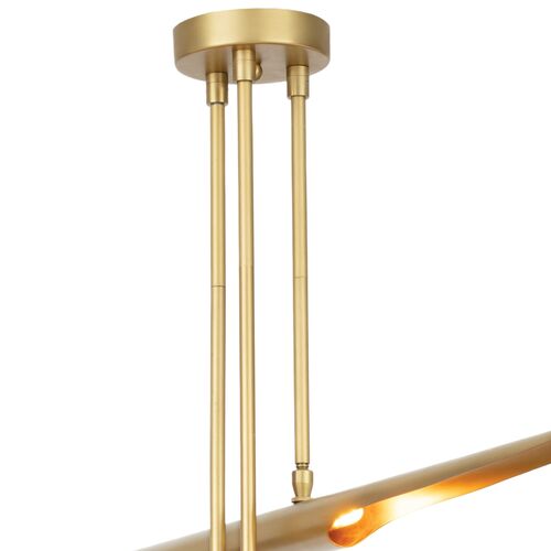 Concorde Chandelier, Natural Brass 3 Concorde Chandelier, Natural Brass