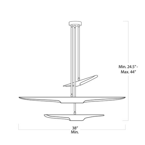 Concorde Chandelier, Natural Brass 9 Concorde Chandelier, Natural Brass