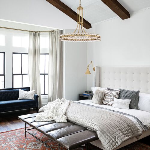 Clover 8-Light Chandelier, Aged Brass 2 Clover 8-Light Chandelier, Aged Brass