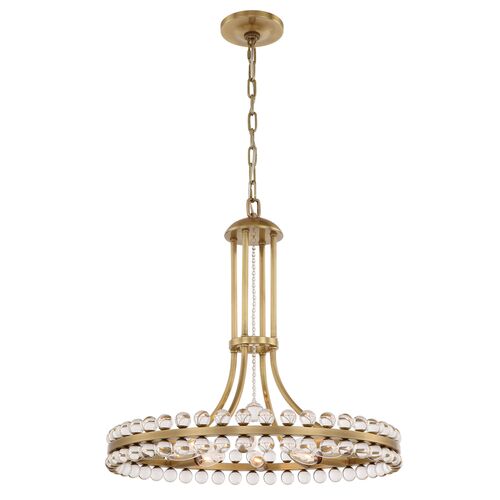 Clover 8-Light Chandelier, Aged Brass 3 Clover 8-Light Chandelier, Aged Brass